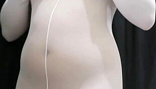 indo babe in sexy stockings n lingerie, bent over big ass teased but he cums too quick no pussy fuck 😩💦