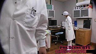 oh god serena morgan as nurse in virginity clinic spreads pussy humiliates patient with gloves latex domination pov creampie!