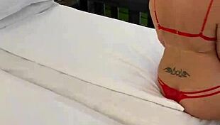 lisa flashing her body on the balcony in sexy lingerie