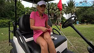 Big Tits Teen Caught Masturbating On Golf Course