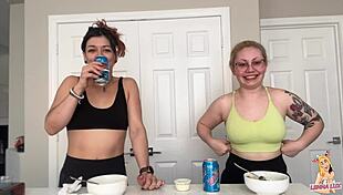 Mukbang Eating And Burping With Huge Belly