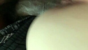 sultry ebony wife takes deep interracial creampie in pov