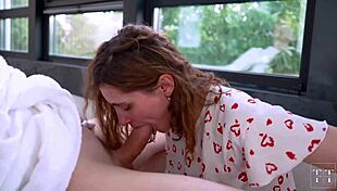 A tender blowjob in front of the windows full video