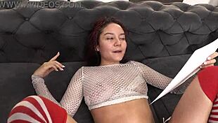 pretty young blonde in fishnets gets ass pounded by neighbor then facial