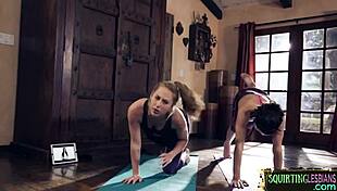 glamcore lesbian babes squirting on the floor