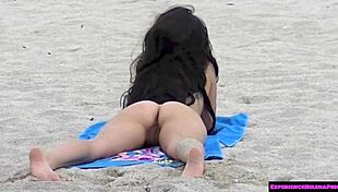 Exhibitionist wife allison banks teasing nude beach voyeurs