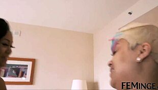 feminge 4k ebony lesbians make a private video