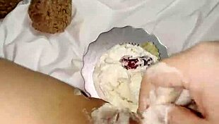 My kinky virgin step sister uses cake for masturbation instead of college