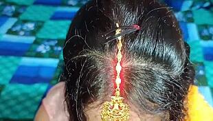Indian married woman gets tight pussy fucked in bedroom