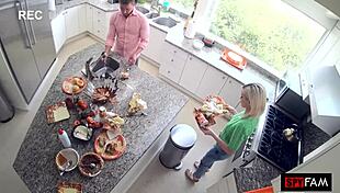 stepsis begs for stepbros cock after thanksgiving dinner