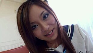 Slim Japanese Teen 18+ Sucks And Fucks A Hard Cock Dry