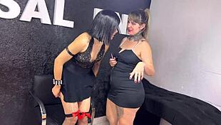 Gothic teen gets her pussy licked after tattoo session