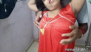 indian desi hot bhabhi talks hindi during devar chudai