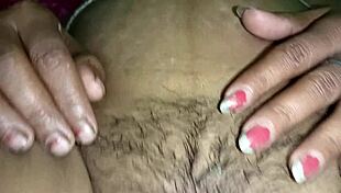 Husband pleasures wife with cucumber masturbation