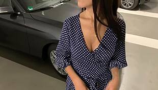 lovense makes her cum hard at bar