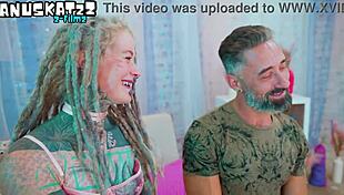 Hippie chick takes big cock in ass with atm