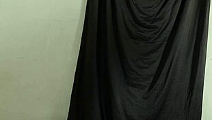 Indo girl tries new satin outfit on big ass