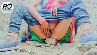 Desi village wife removes saree for fingering