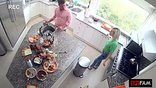 stepsis begs for stepbros cock after thanksgiving dinner