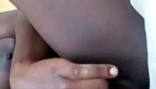 school proprietress shows her shaved pussy on video call