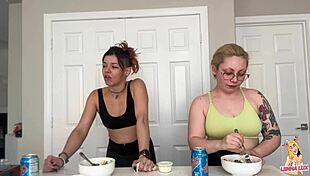 Mukbang Eating And Burping With Huge Belly