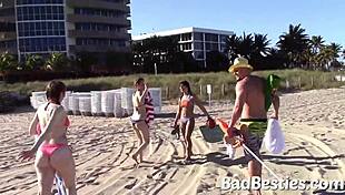 horny girls enjoy spring break together