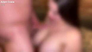 huge boobs slut get hard fucked in front of her cuckold husband and humilates him