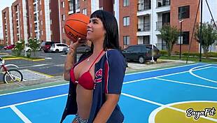 The big-assed stepsister who plays with a basketball and your two balls too - sayafit