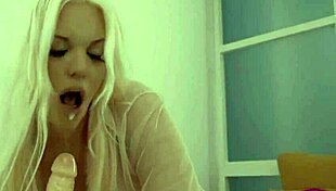 Blonde with huge tits in solo sex compilation playing with her tits shaking her ass and putting toys in her pussy
