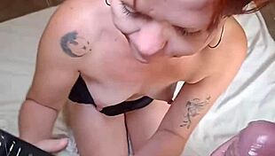 redhead swallows cousin cock on webcam while spanked