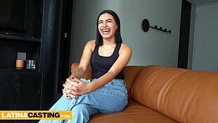 Big booty latina rides producer cock in casting