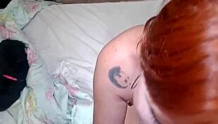 redhead swallows cousin cock on webcam while spanked