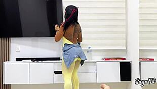 colombian milf fixes my tv and gives me anal pounding with her big ass