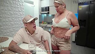 cougar milf fucks delivery boy since she cannot pay