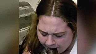 Curvy white girl takes it hard and finishes job