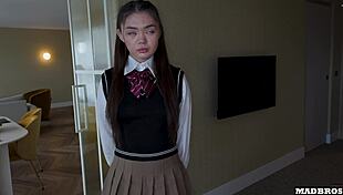 russian student gets pounded after skipping class