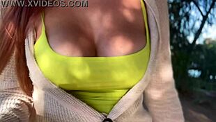 Italian milf artemisia love walks outside in tight dress