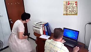 Office domination boss fucks secretary to pussy and mouth blowjob in office compilation