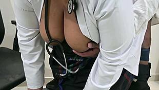 doctor got fucked hard over the hospital desk by patient