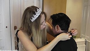 tall findom humiliates her slave