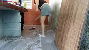 wife left so hot short maid grabbed my cock putting it deep inside her 😏