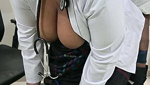 doctor got fucked hard over the hospital desk by patient