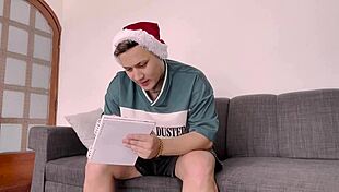 Christmas surprise for a swinger couple first threesome
