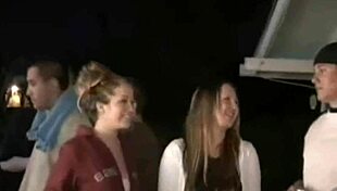 teen slut gets spitroasted in horny frat scene
