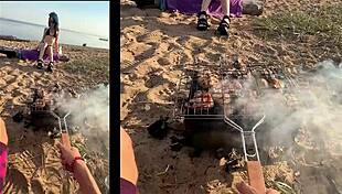 Bbq bonanza leads to wild outdoor couple sex