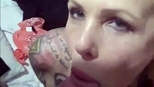 lover spits on huge cock and sucks