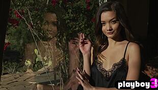 Beautiful asian girl alex de la flor hot posing action in sexy lingerie