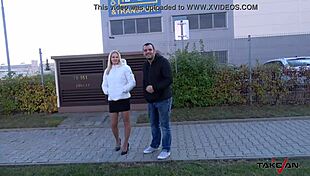 Milf Secretary DOUBLE POUNDED In Driving Van