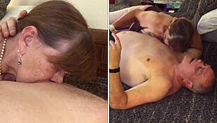 Granny norma jean white gloved sucking