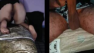 Arab sex wife playing with pussy in lingerie homemade
